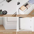 Cassettiera a 12 cassetti per camera da letto, cassettiera in legno da 61 pollici, cassettiere alte con binari in metallo scorrevoli, per soggiorno, corridoio
