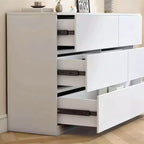 Cassettiera alta a 6 cassetti per camera da letto, cassettiera moderna in legno spaziosa, armadio contenitore grande comodino per soggiorno e ingresso