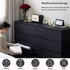 Cassettiera alta a 6 cassetti per camera da letto, cassettiera moderna in legno spaziosa, armadio contenitore grande comodino per soggiorno e ingresso