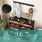Comò moderno a 6 cassetti con comodino a LED, struttura robusta, mobile contenitore per soggiorno, corridoio, camera dei bambini