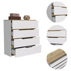 Comò moderno a 4 cassetti con ripiano superiore, cassetti spaziosi, cassettiera per camera da letto, ingresso, comò in legno