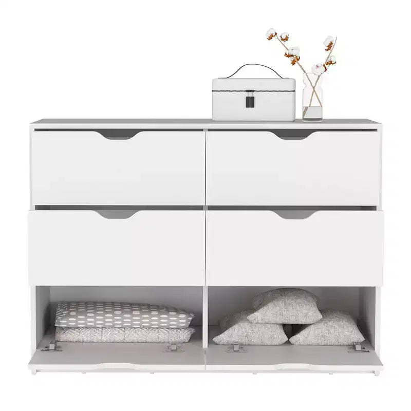 Comò moderno a 4 cassetti con ripiano superiore, cassetti spaziosi, cassettiera per camera da letto, ingresso, comò in legno