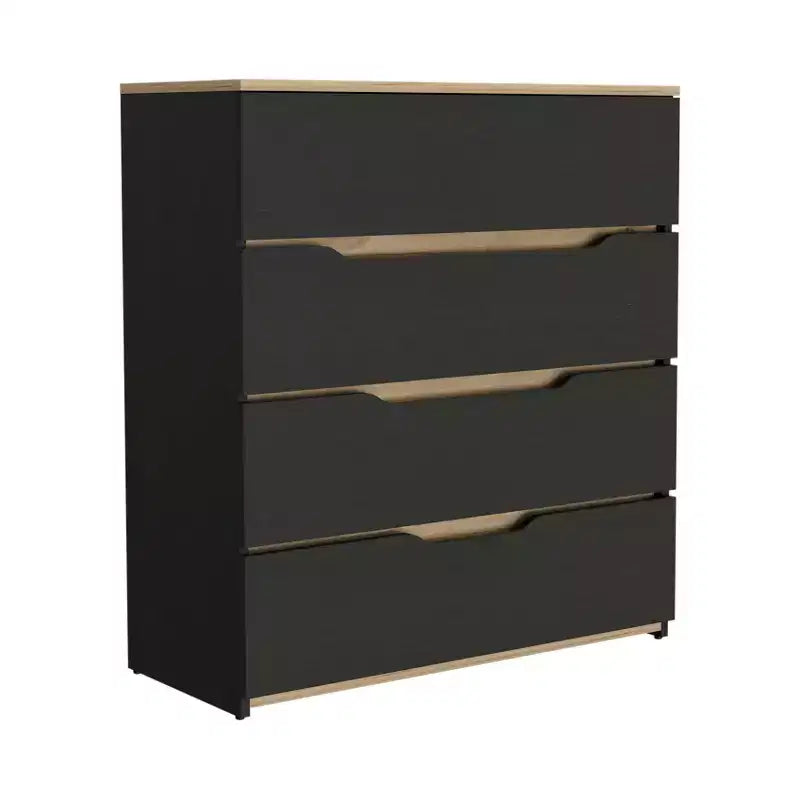 Comò moderno a 4 cassetti con ripiano superiore, cassetti spaziosi, cassettiera per camera da letto, ingresso, comò in legno