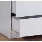 Cassettiera Verticale Moderna Minimalista a 5 Cassetti con Maniglie in Metallo e Cassetto Superiore con Serratura, Comò per Camera da Letto, Ingresso