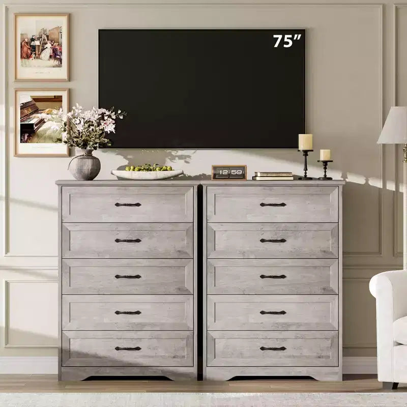Comò moderno a 6 cassetti, Organizzatori e contenitori per vestiti, Comodini moderni