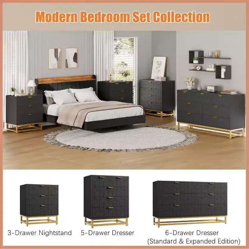 Cassettiera da camera da letto, cassettiera a 3 cassetti con gambe in metallo, cassettiera moderna con ampio spazio, cassettiera per camera da letto, soggiorno