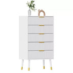 Cassettiera a 5 cassetti per camera da letto, Comò moderno per armadio, Armadietto organizer (2 pezzi)