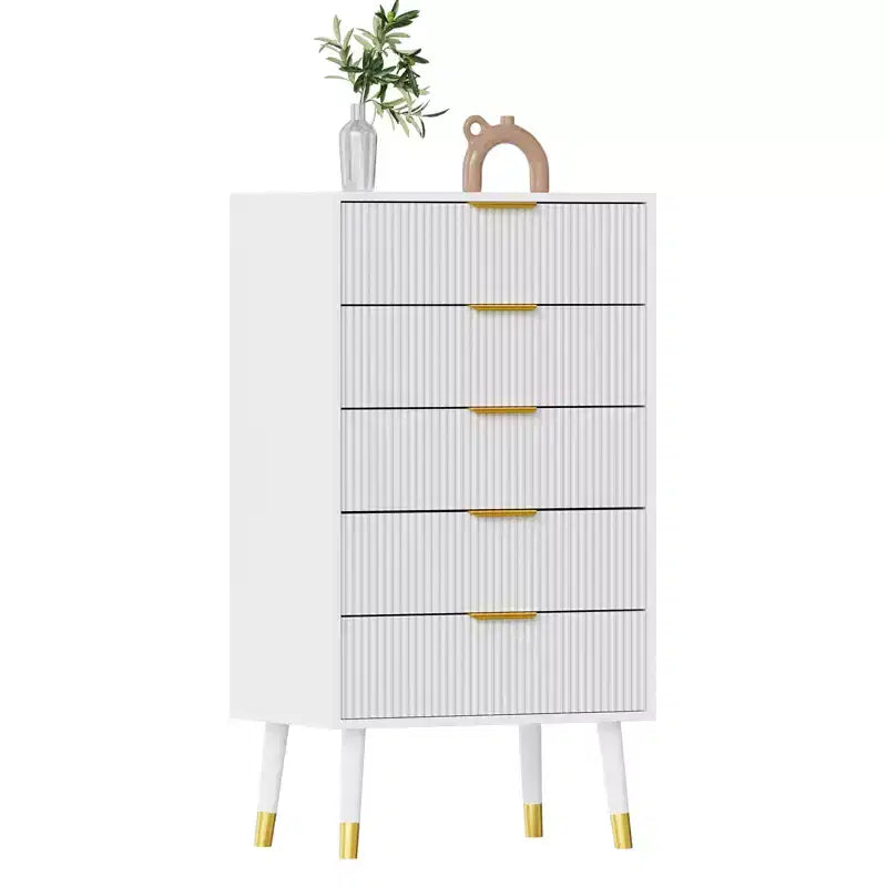 Cassettiera a 5 cassetti per camera da letto, Comò moderno per armadio, Armadietto organizer (2 pezzi)