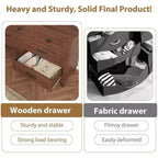 Cassettiera a 7 cassetti per camera da letto, comò rustico in legno con texture naturale, organizer per camera da letto e soggiorno