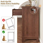 Cassettiera a 7 cassetti per camera da letto, comò rustico in legno con texture naturale, organizer per camera da letto e soggiorno