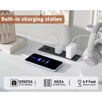 Comò a 9 cassetti per camera da letto, Comò lungo 160 cm e cassettiera in rattan, Stile Boho, Comò moderno per soggiorno, ingresso, camera da letto