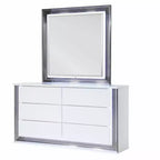 Cassettiere orizzontali in MDF da 50,6 cm di altezza con 3 cassetti, finitura bianca