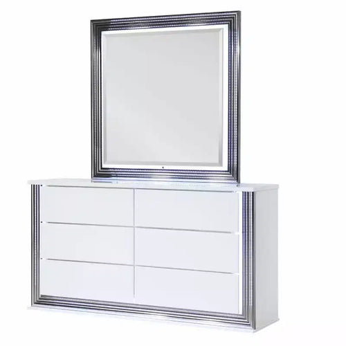Cassettiere orizzontali in MDF da 50,6 cm di altezza con 3 cassetti, finitura bianca