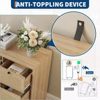 Cassettiera in Rattan per Camera da Letto, Cassettiere Moderne da Fattoria, Organizer per Armadio, Soggiorno, Ingresso, Corridoio