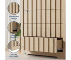 Cassettiera da camera con 5 cassetti, cassettiera in legno larga 120 cm, mobile TV cassettiera in legno, organizer moderno, cassettiera moderna