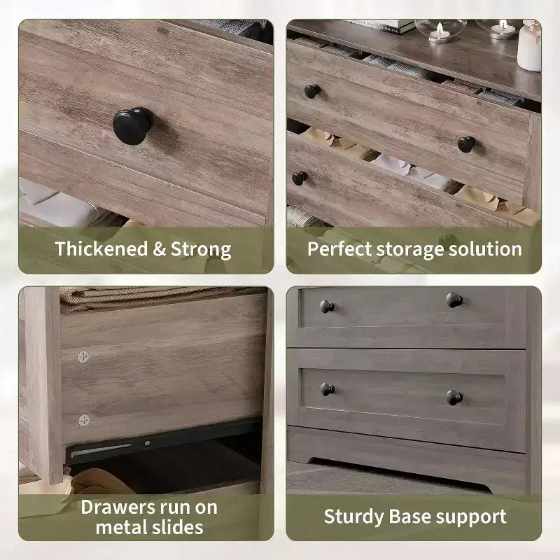 Comodino in legno a 4 cassetti per camera da letto, comodino moderno, cassettiera in legno per soggiorno, corridoio, armadio