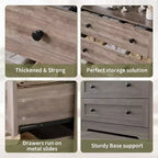 Comodino in legno a 4 cassetti per camera da letto, comodino moderno, cassettiera in legno per soggiorno, corridoio, armadio