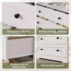 Comodino in legno a 4 cassetti per camera da letto, comodino moderno, cassettiera in legno per soggiorno, corridoio, armadio