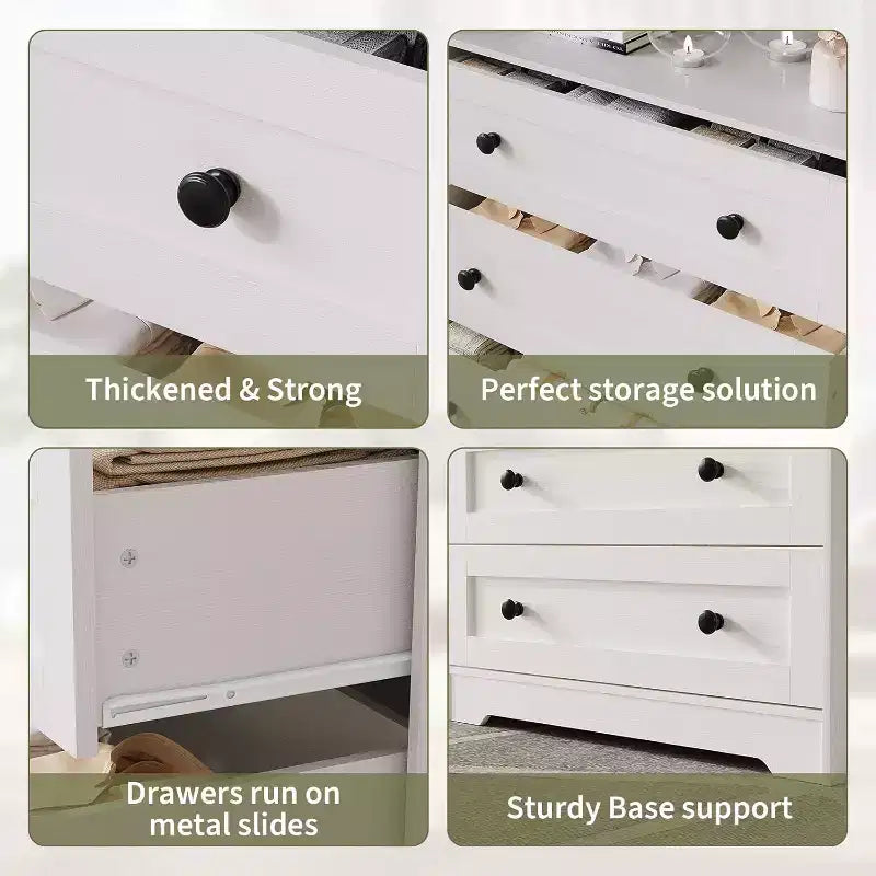 Comodino in legno a 4 cassetti per camera da letto, comodino moderno, cassettiera in legno per soggiorno, corridoio, armadio
