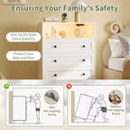 Comodino in legno a 4 cassetti per camera da letto, comodino moderno, cassettiera in legno per soggiorno, corridoio, armadio
