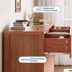 Cassettiera a 9 cassetti in stile rustico per camera da letto - Cassettiera in legno sottile, moderna, scanalata, organizer per armadio e soggiorno