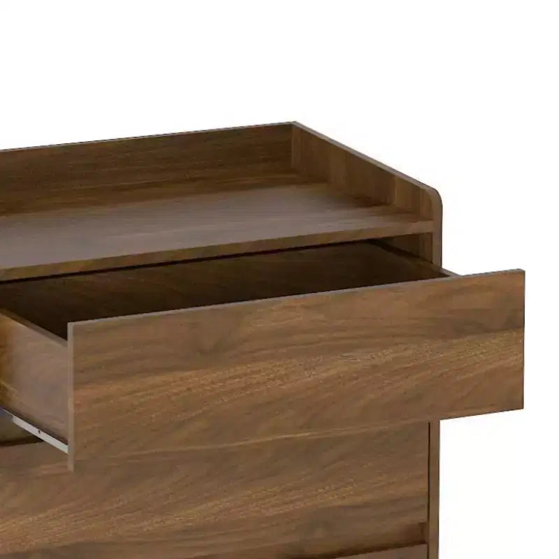 Comò moderno a 4 cassetti per camera da letto, cassettiera verticale dal design senza maniglie, armadietto contenitore per soggiorno, ingresso o ufficio