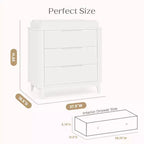 Cassettiera fasciatoio a 3 cassetti Noah con cassetti a incastro